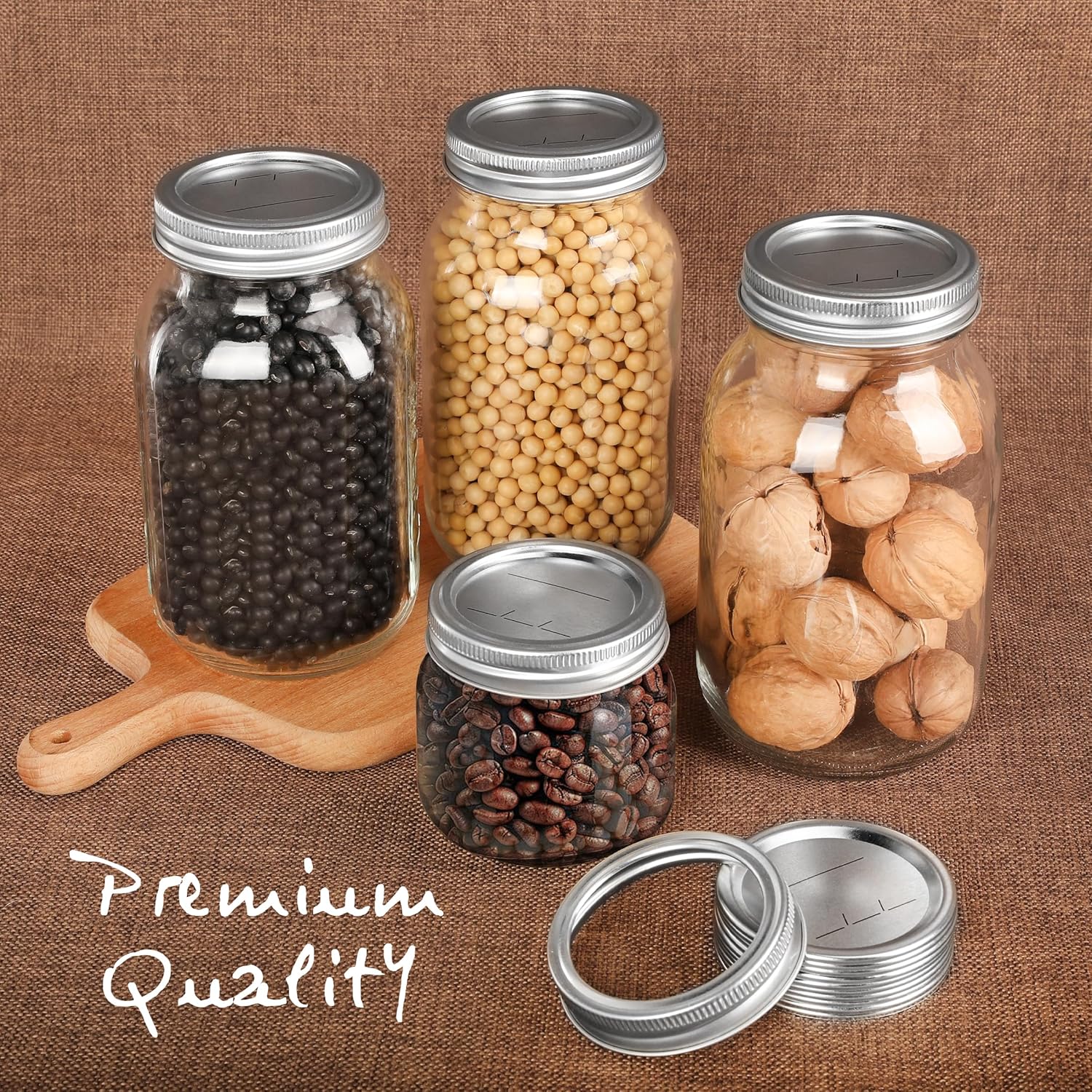 EWPJDK 56PCS Canning Lids with Rings For Mason Regular Mouth, Jars Lids With Rings/Bands Mason Jars For Canning Food Fruits DIY Food Grade Material(70mm, 28Lids + 28Rings for Regular Mouth Jar)