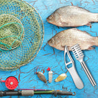 Honoson 4 Pcs Stainless Steel Fish Scale Remover Scaler With Bottle Opener | Fish Skin Peeler, Descaler Cleaner, Stainless Steel Blade, 4 Pack Kitchen Fish Cleaning Tool
