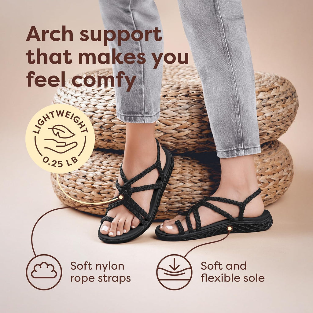 Plaka Explore Walking And Hiking Sandals For Women | Comfortable Summer Sandal With Arch Support | Waterproof Comfy Sandals For Travel, Beach Or Poolside