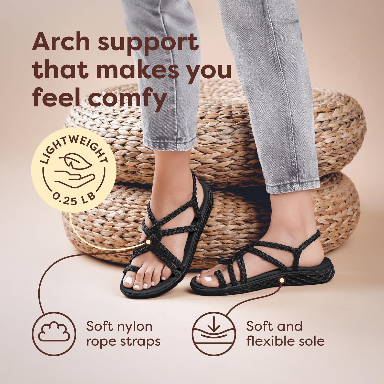 Plaka Explore Walking And Hiking Sandals For Women | Comfortable Summer Sandal With Arch Support | Waterproof Comfy Sandals For Travel, Beach Or Poolside