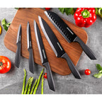 Kitchen Knife Set With Block, 19 Pcs High Carbon Stainless Steel Sharp Includes Serrated Steak Knives Set, Chef Knives, Bread Knife, Scissor, Sharpener, All In One