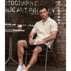 Vatpave Mens Striped Summer Shirt Casual Button Down Short Sleeve Beach Shirts Cotton Shirts For Men