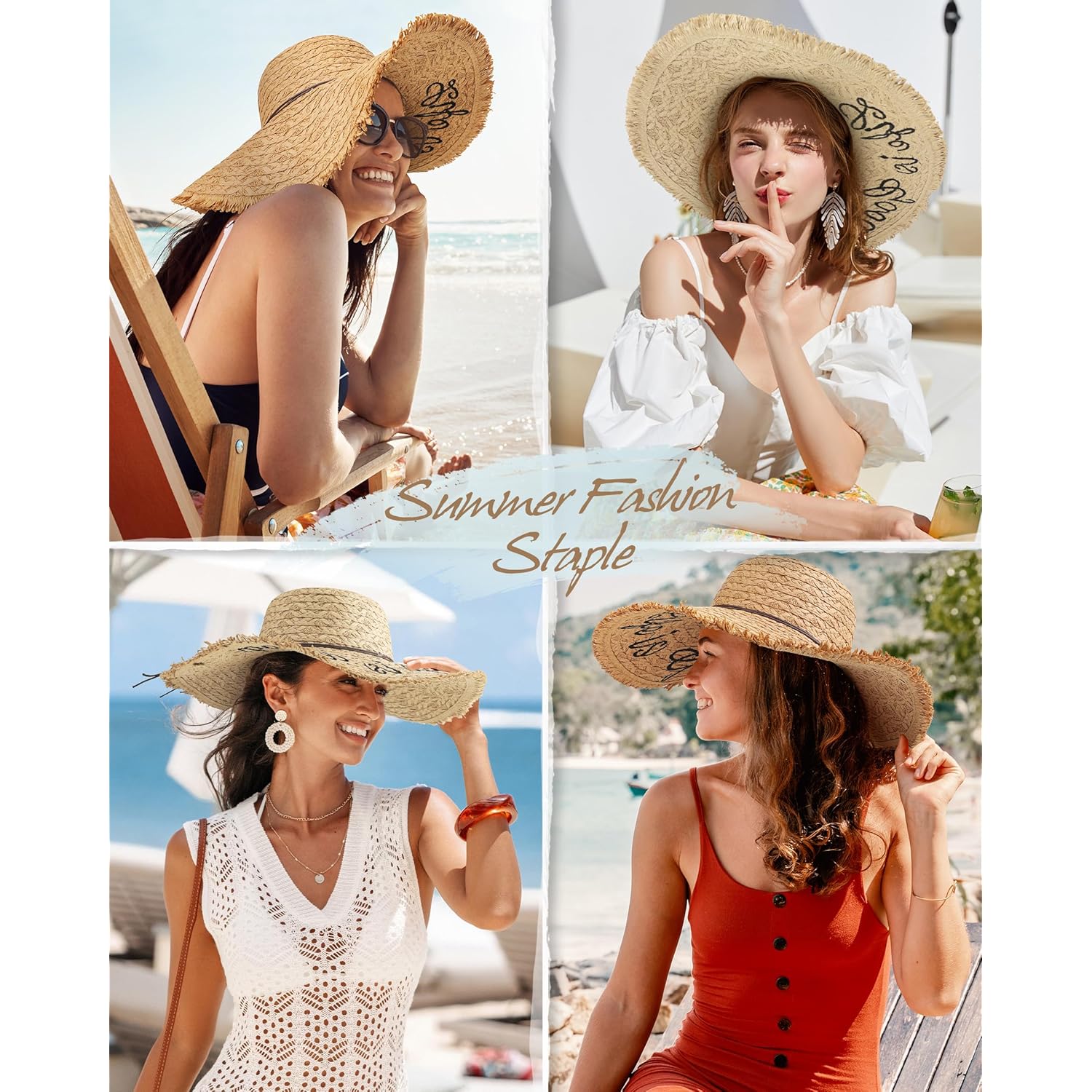 Sun Hats for Women Beach Hats for Women Packable Foldable Wide Brim Womens Sun Hat UPF 80+