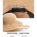 FURTALK Beach Sun Hat for Women Foldable Packable Handmade Straw Hats Sun Protection Floppy Travel Essentials