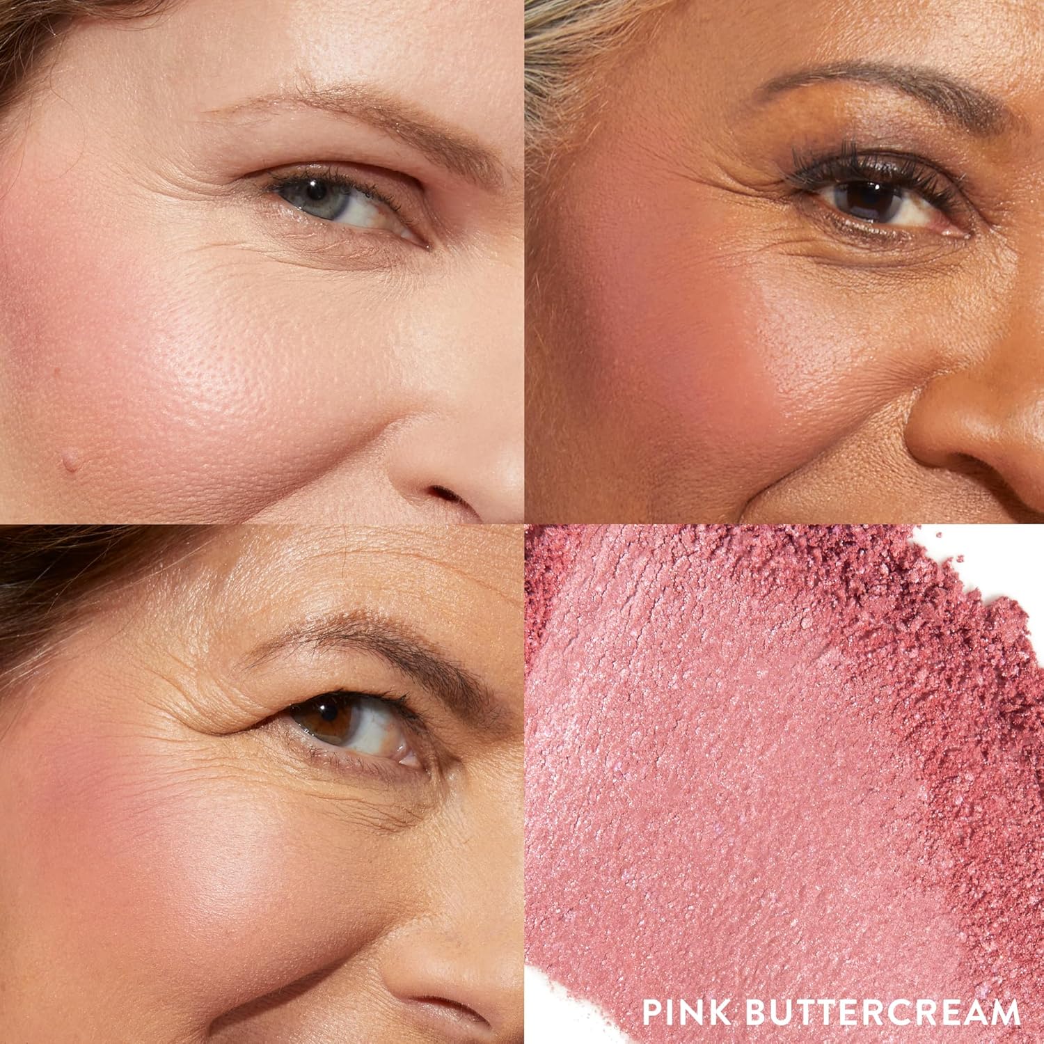 LAURA GELLER NEW YORK Baked Blush-n-Brighten for Mature Skin - 01 Pink Buttercream- Powder Blush Won't Settle into Fine Lines - Buildable Natural Finish – Longlasting Formula - Made in Italy