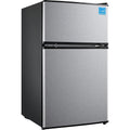 Midea Whd-113Fsl 3.1 Cu Ft Compact Fridge With Freezer, Energy Star Certified Mini Fridge With Interior Light, Adjustable Shelves, Perfect For Office, Dorm, Bedroom, Silver