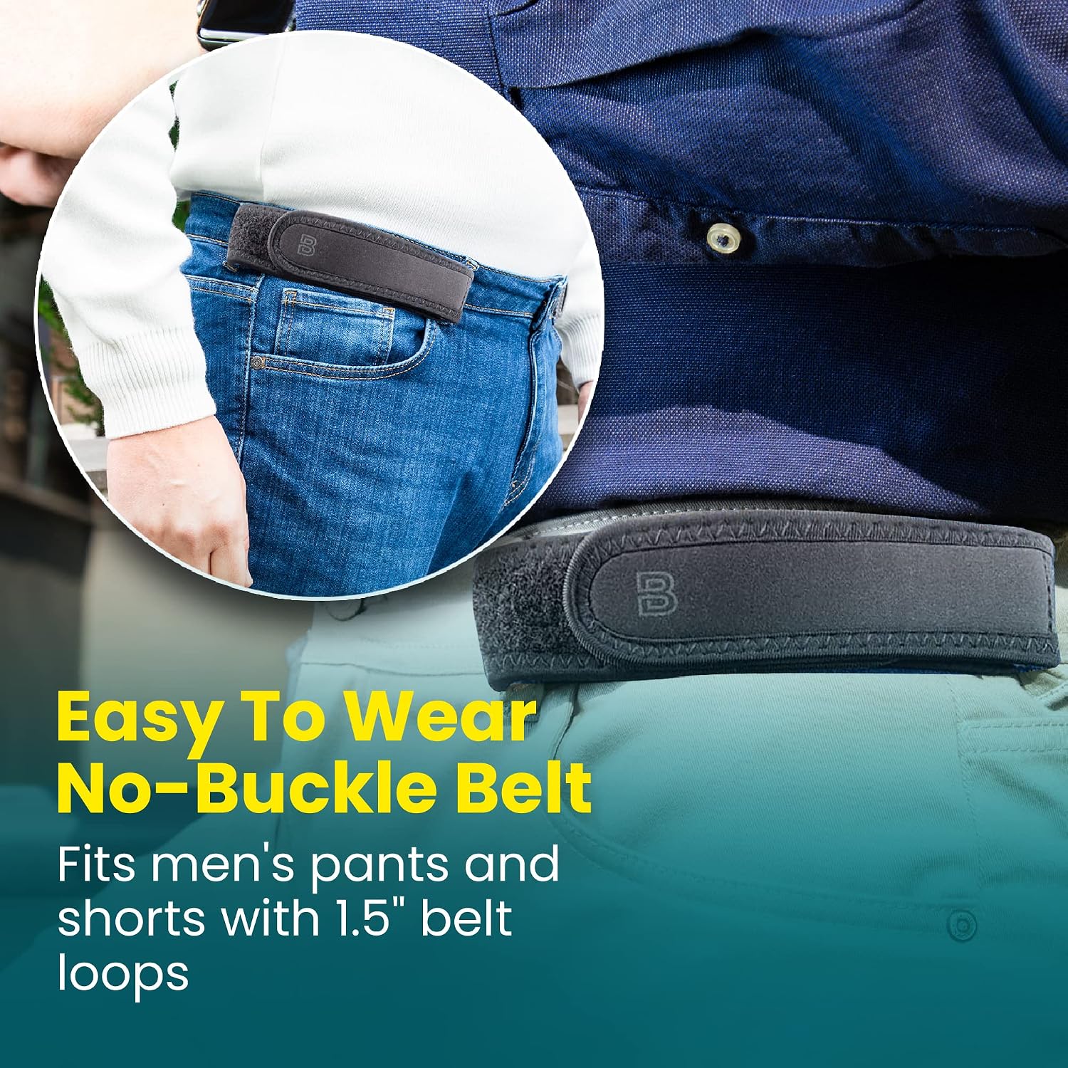 Beltbro Pro For Men And Women Elastic No Buckle Invisible Belt Patented Metal Free Tsa Soft Adjustable Side Tactical Belt