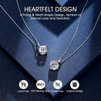 Beam & Bask Adult Daughter Necklace from Mom Dad, Birthday Wedding Graduation Pendant for Daughter from Mother Father, Silver Moissanite Jewelry for Her