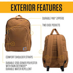 Carhartt 25L Classic Laptop Backpack, Durable Water-Resistant Pack W/ 16" Laptop Sleeve And Multiple Organizational Compartments, Black