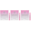 3 Versace Bright Crystal Eau De Toilette Spray Sample Travel Vials .03 oz / 1 ml Each Womens (Lot of 3) NEW
