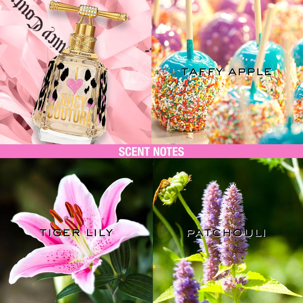 Juicy Couture I Love Juicy Couture Eau De Parfum, Women'S Perfume With Notes Of Candy Apple, Tiger Lily & Patchouli - Fruity & Floral Perfume For Women, Edp Spray