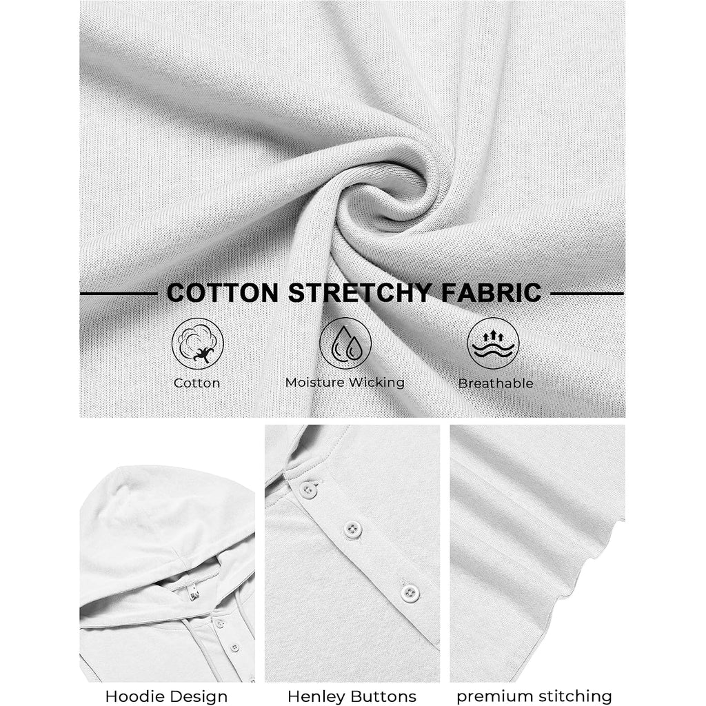 Coofandy Men'S Workout Hooded Tank Tops Sleeveless Gym Hoodies Cotton Muscle Cut Off Shirt Bodybuilding Henley Shirts