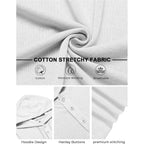Coofandy Men'S Workout Hooded Tank Tops Sleeveless Gym Hoodies Cotton Muscle Cut Off Shirt Bodybuilding Henley Shirts