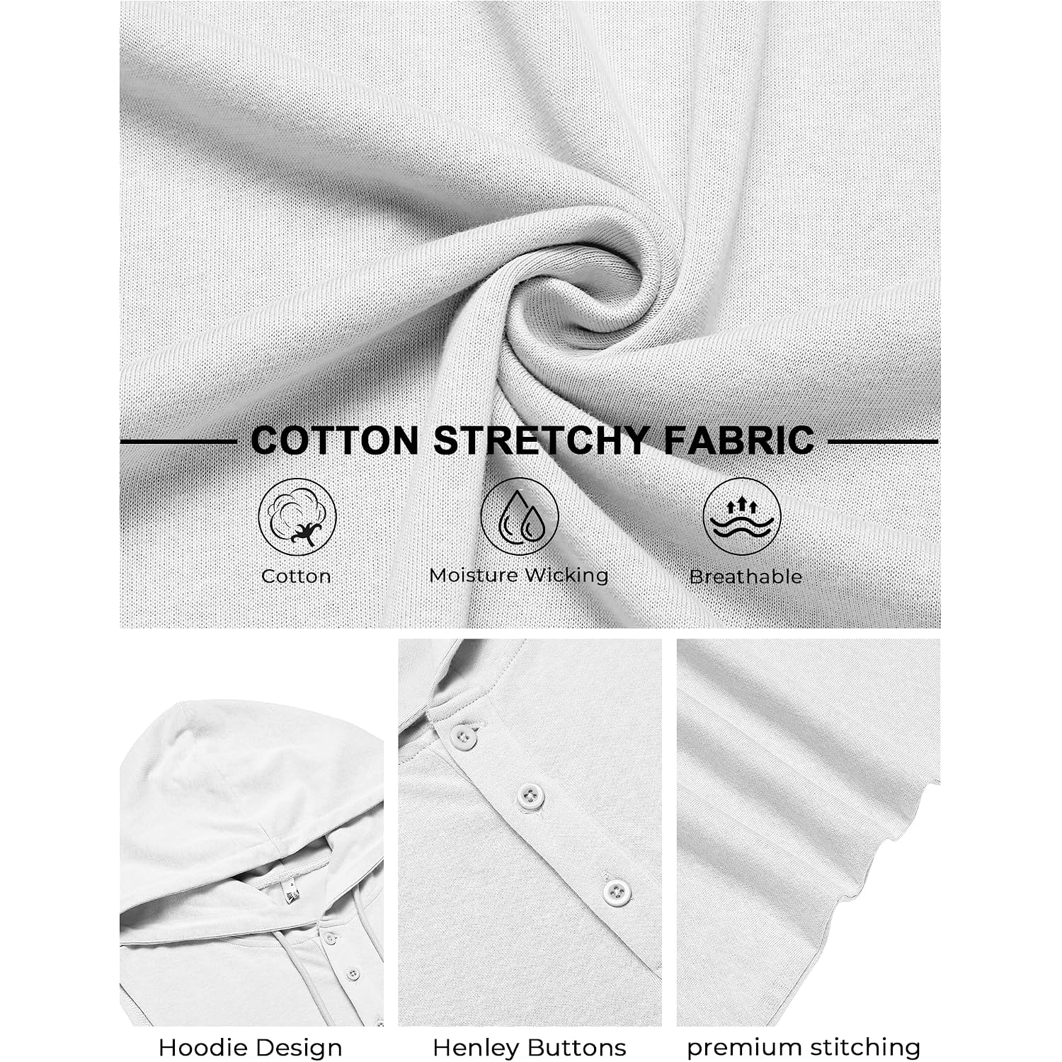 Coofandy Men'S Workout Hooded Tank Tops Sleeveless Gym Hoodies Cotton Muscle Cut Off Shirt Bodybuilding Henley Shirts