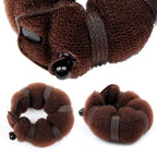Goldrose Buns 2 Pieces Magic Hair Styling Styler Hair Bun Maker | Twist Ring Former Shaper Doughnut Donut Chignon Bun Maker Clip Hair Curler Accessory Small & Large (Brown)