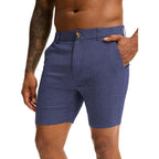 Comdecevis Men'S Slim Fit 7" Inseam Chino Shorts - Stretch Skinny Dress Shorts For Work Casual
