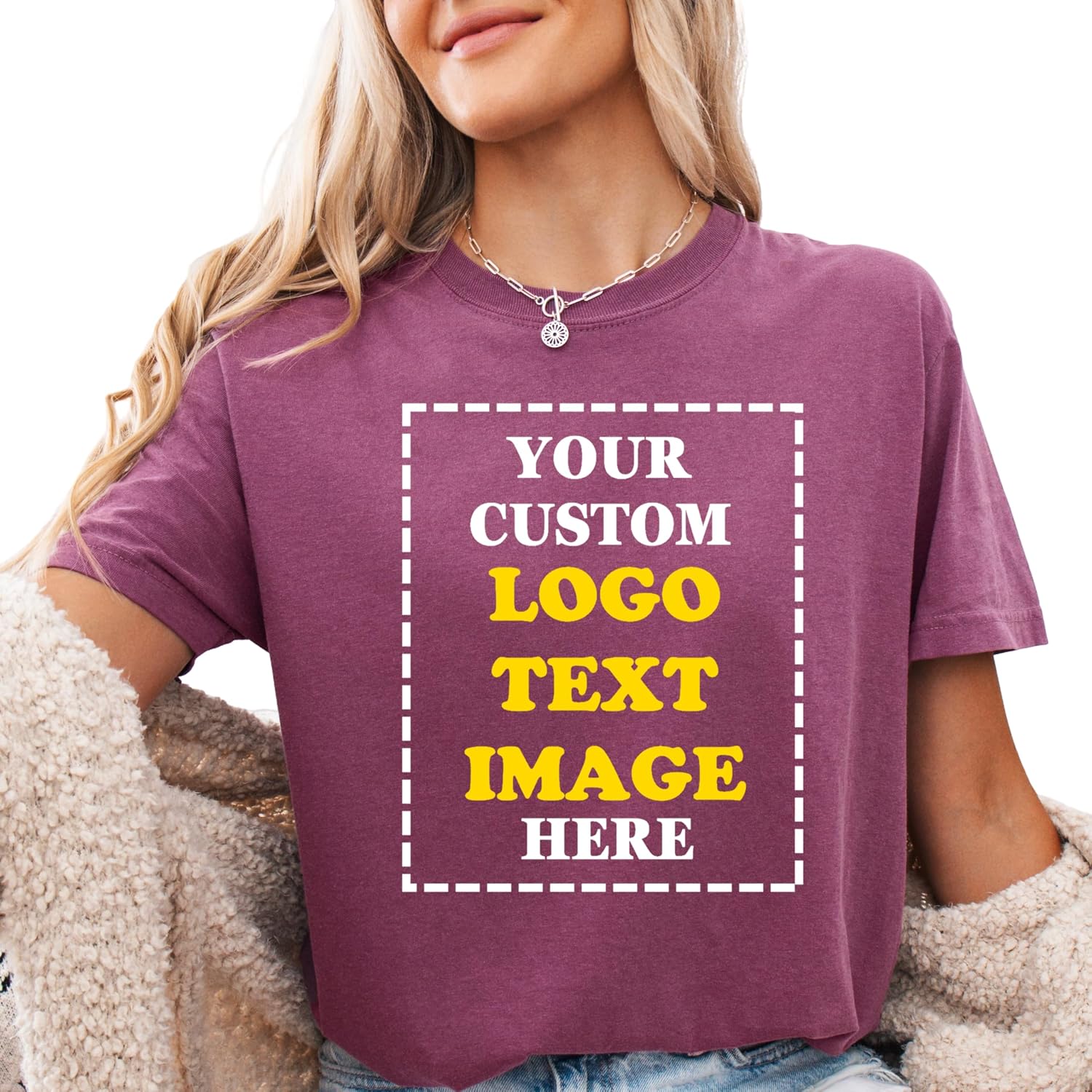 Comfort Colors Custom Shirts For Women Men, Personalized Image-Text For Your Company/Wedding/Greetings With Digital Printing Shirt,Customized Your Photo Shirts,Personalized Design With Logo Image