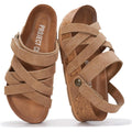 Project Cloud 100% Genuine Leather Platform Sandals Women – Strappy Wedges With Comfortable Plush Insole – Lightweight & Non Slip Wedge Sandals For Women 2026 (Pacifica)
