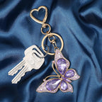 Ymapinc Keychain for Women, Cute Butterfly Bag Charm, Women Keychain Accessories, Diamond Key Chain,Purse Charms for Handbags, Backpack Keychains for Girls