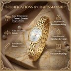 Diaofendi Petite Vintage Oval Gold Women’s Watch, Waterproof Elegant Watch with Japanese Quartz Movement, Adjustable Strap with Tool