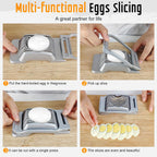 Multipurpose Heavy Duty Aluminium Egg Slicer, Stainless Steel Wire, Sliver | Dishwasher Safe, Rust Resistant, Egg Cutter For Hard Boiled Eggs, Soft Food And Soft Fruit, Salads, Butter, Cheese, Spam