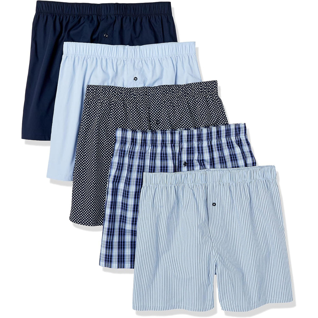 Amazon Essentials Men'S Woven Cotton Boxer Short Underwear (Available In Big & Tall)