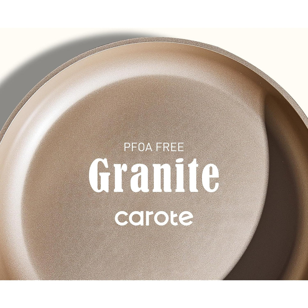 CAROTE 2QT & 2.5QT Sauce Pan Sets with Lid & Ladle Cooking Pots Nonstick Saucepans Cookware Set Small Kitchen Pot, Induction Comptable, Easy to Clean, PFOA FREE (Green)