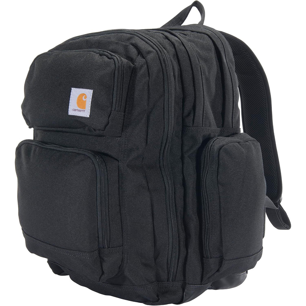 Carhartt 35L Triple-Compartment Backpack, Durable Pack With Laptop Sleeve And Duravax Abrasion Resistant Base, Black