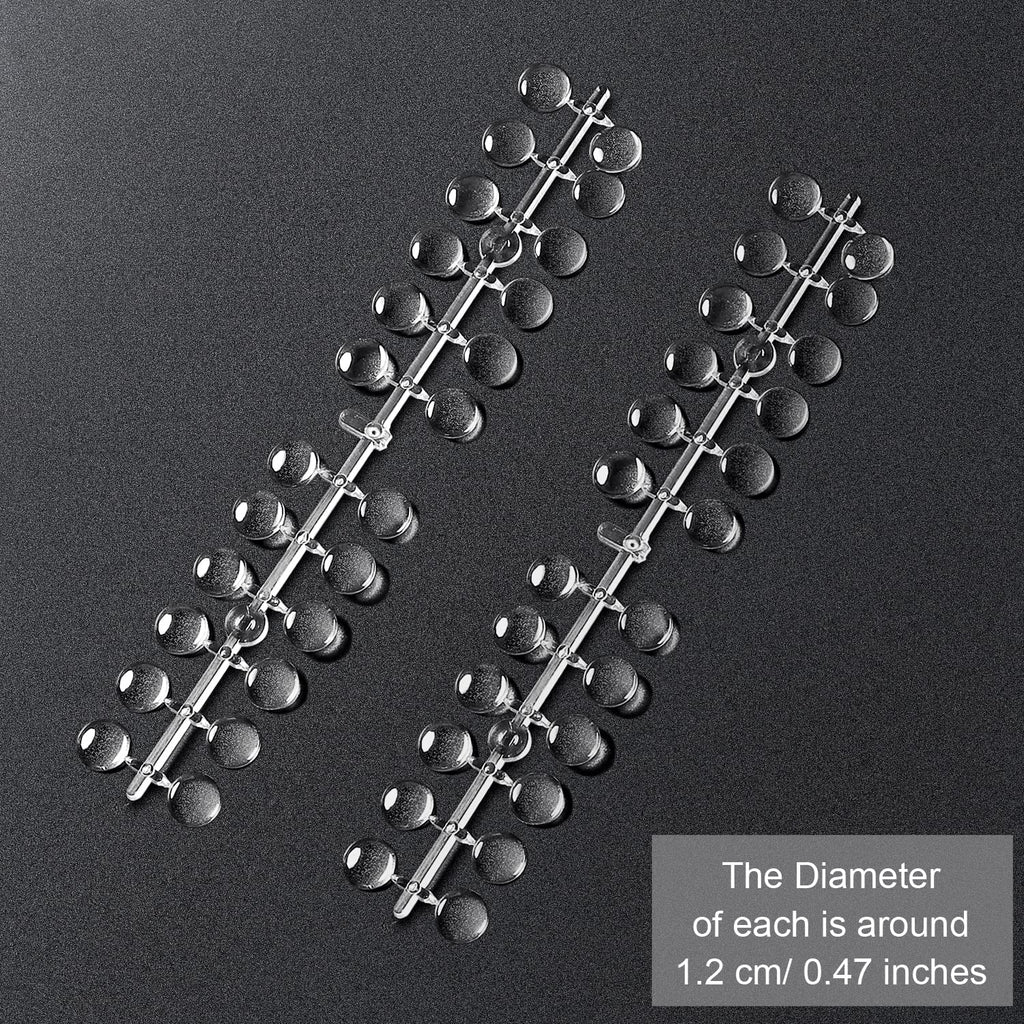 120pcs Color Display Tips, Clear Nail Art Display Chart Nail Polish Swatches Dots with Adhesive Sticker for Nail Polish