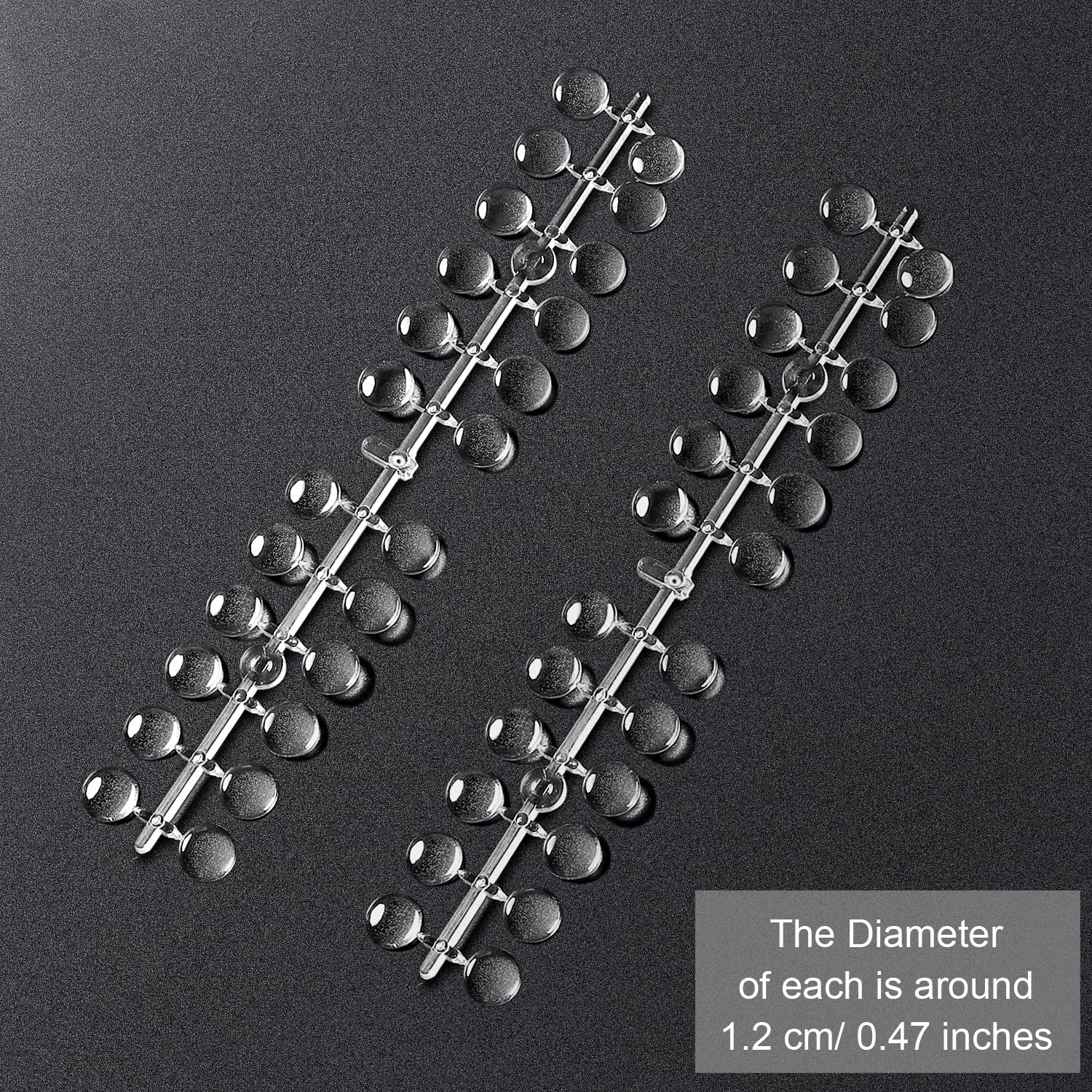 120pcs Color Display Tips, Clear Nail Art Display Chart Nail Polish Swatches Dots with Adhesive Sticker for Nail Polish