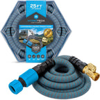 Hydrotech 25 Ft Expandable Burst-Proof Garden Hose, 5/8 In Diameter | Patented Force Control Technology Delivers Lightweight, Kink-Free Flexibility, Compact Storage And Dependable Durability.