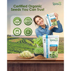 Nature Jim'S Sprouts - Organic Alfalfa Sprouting Seeds – Non-Gmo - 16 Oz | Premium Microgreen Seeds - Fast-Growing Plants - Ideal Sprouting Seeds For Fresh & Nutritious Indoor/Outdoor Home Gardening