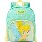 Disney Tinker Bell Girls Green Glitter Backpack Rucksack Adjustable Straps Compartments School Daypack Kids Travel Bag