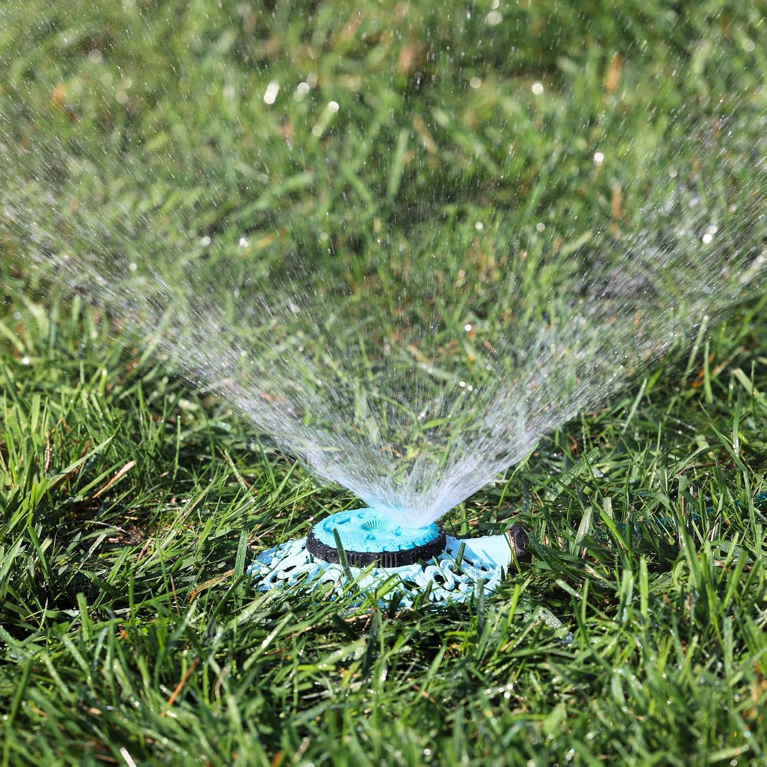 Melnor 65101-Amz Sprout Metal 8-Pattern Sprinkler And Quickconnect Product Adapter Amazon Bundle, Gooseberry Green
