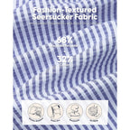 Maamgic Men'S 5/7 Inch Seersucker Shorts Casual - 6 Pockets Mens Summer Dress Drawstring Stretch Quick Dry Work Beach Shorts