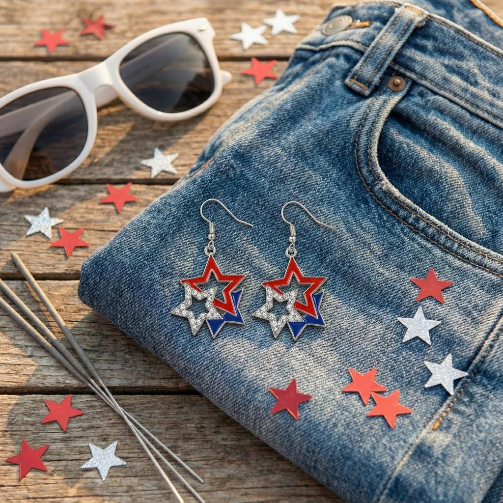 Halloween, Christmas, 4th of July Patriotic Earrings, Holiday Earrings Independence Day Stud Dangle Drop Earrings Hook Fashion Jewelry Gift for Women