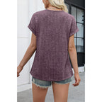 WIHOLL Women Lightweight Textured Shirts Casual Short Sleeve Tunic Tops Loose Fit 2026 Summer Spring Blouses Plain/Print