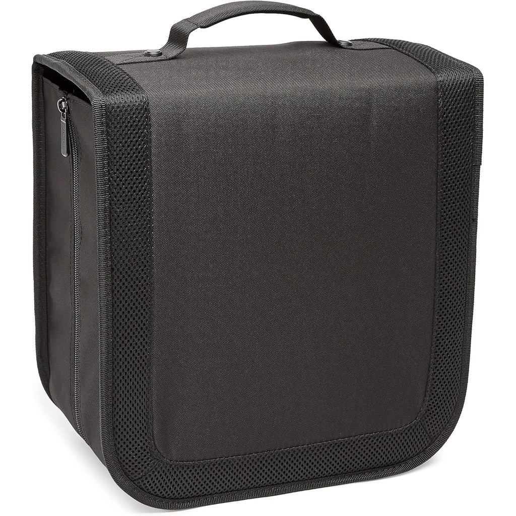 Amazon Basics Polyester CD/DVD Portable Storage Binder with Handle, 400-Capacity, Black