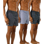 Tobeinstyle Men'S Pack Of 3 Or 6 Button Fly Loose Fit Tartan Plaid Boxer Shorts