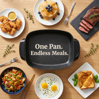 Elite Gourmet Eg-6203# Extra Deep 16"X13" (10.5 Qt.) Non-Stick Electric Skillet With Glass Vented Lid & Pour Spout | Dishwasher Safe, Long-Lasting Non-Stick, 200-400°F | Serves 6-8, Black