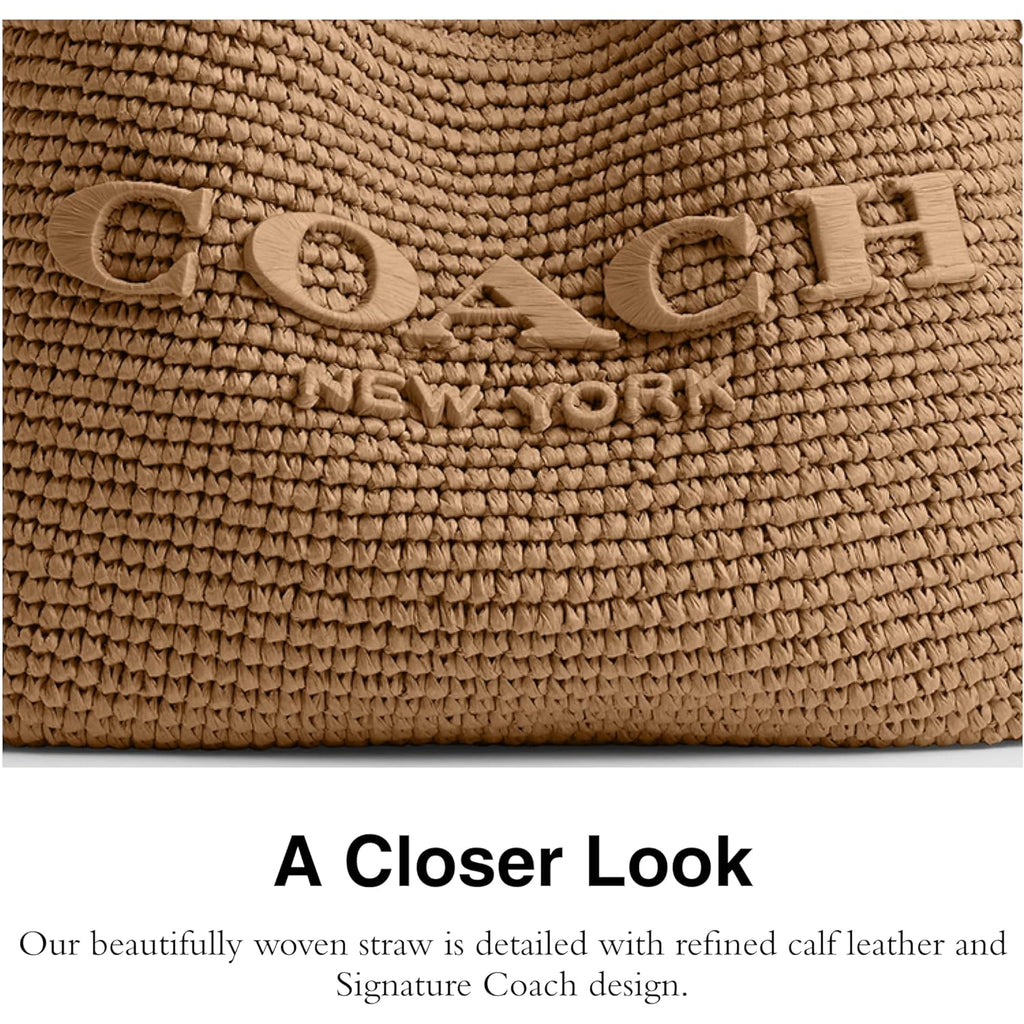 COACH Brooklyn Shoulder Bag 28 in Straw