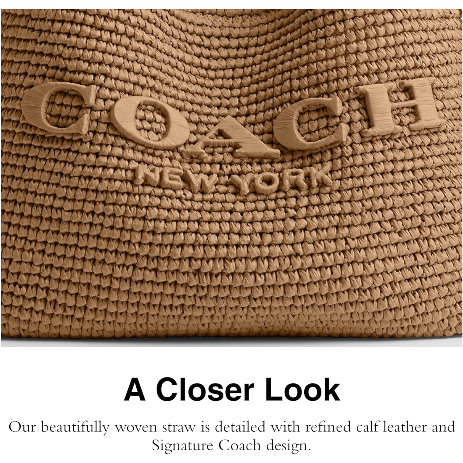 COACH Brooklyn Shoulder Bag 28 in Straw