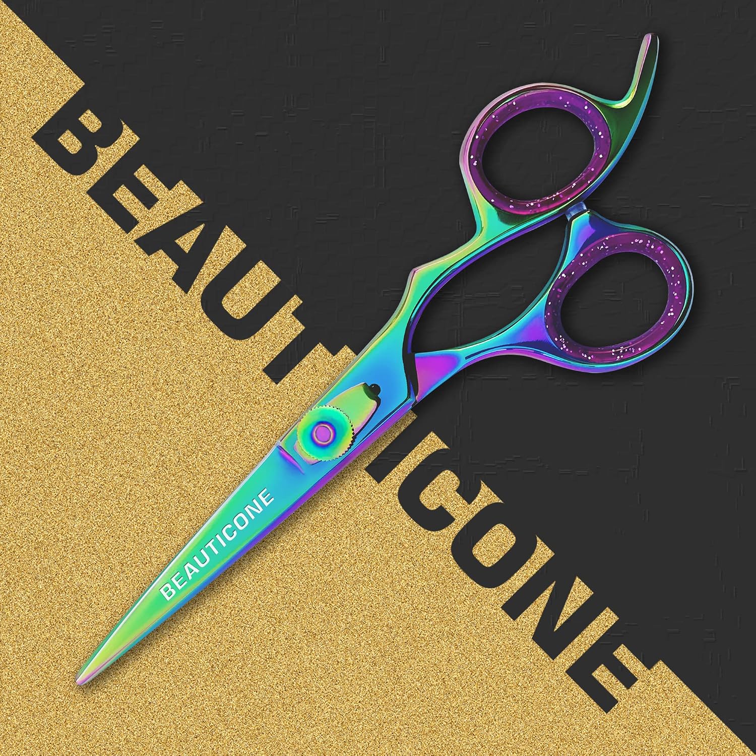 Professional Hair Cutting Scissors – Barber Shears With Razor Sharp Stainless Steel Blade, Leather Pouch Included, Salon Hair Scissors For Men & Women, Multi