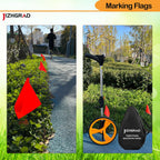 20Pack Orange Marking Flags, Jizhgrad 13X4X5 Inch Marker Flags Use For Yard & Lawn, Boundary & Dog Training, Survey & Landscape, Sprinkler & Surveyor, Garden & Construction, High Visibility, Sturdy, Versatile, Uv & Weather Resistant