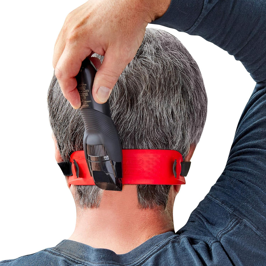 Quality Time Neck Hair Guide Supremium, The Original Neckline Template For Shaving And Keeping A Straight Or Curved Neck Hairline; A Line Up Stencil/Guard For Neckline, Do-It-Yourself Made In Usa