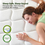 Yantan Queen Mattress 12 Inch, Medium Firm Hybrid Queen Size Mattress In A Box, Memory Foam And Pocket Springs For Breathable Comfort, Pressure Relief, Motion Isolation, Certipur-Us Certified