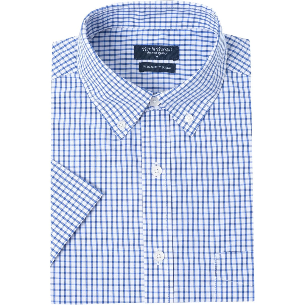 Wrinkle Free Dress Shirts For Men Regular Fit Short Sleeve Button Down Shirts Business Casual Shirts