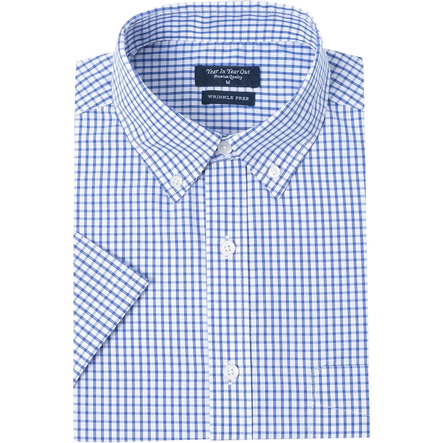 Wrinkle Free Dress Shirts For Men Regular Fit Short Sleeve Button Down Shirts Business Casual Shirts