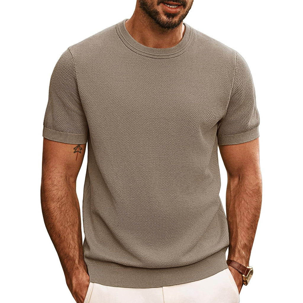 Pj Paul Jones Mens Casual T-Shirts Classic Short Sleeve Knit Tees Crewneck Solid Tee Shirts
