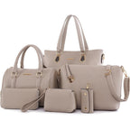 OTMIPIML Purses and Handbags for Women Synthetic Leather Tote Crossbody Bags Satchel Purses Set 6pcs | Set, 6pcs, Set, 6pcs